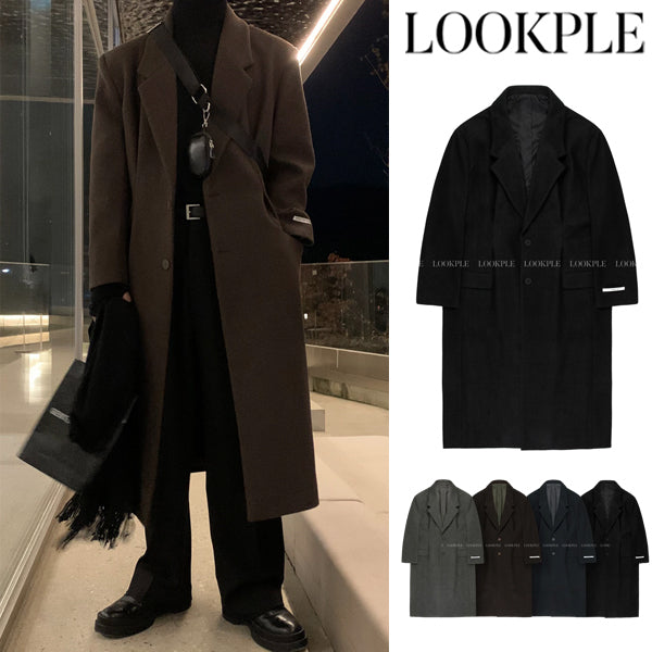 【LOOKPLE】Dart Maxi Overfit Wool Coat ★