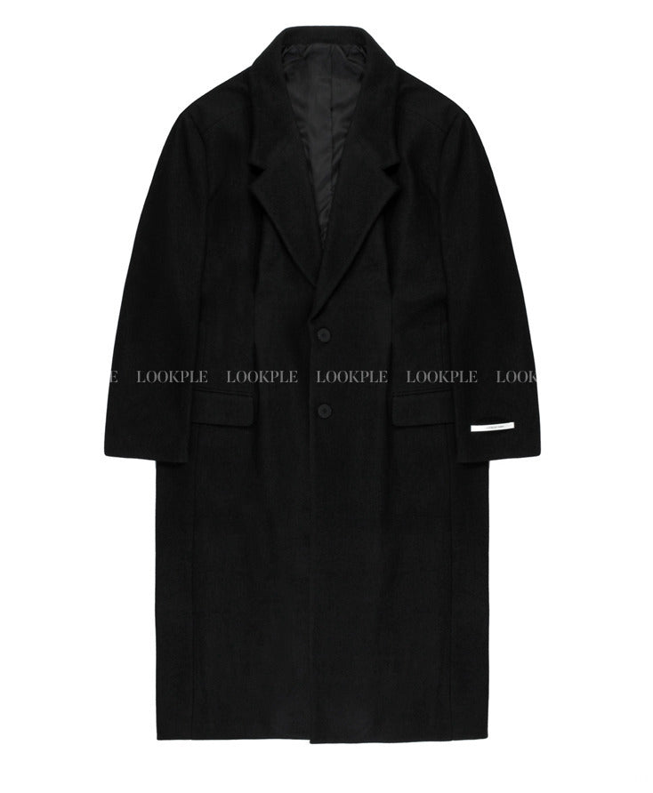 【LOOKPLE】Dart Maxi Overfit Wool Coat ★