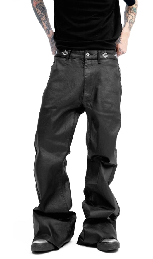 日本未上陸ブランド*DETW*ワックスコーティング デニムパンツ