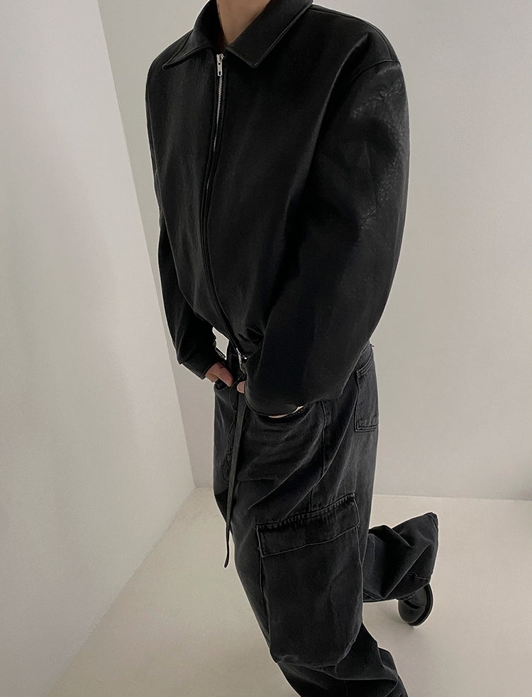 ショート レザー ジャケット 2色 ライダースジャケット cr5519