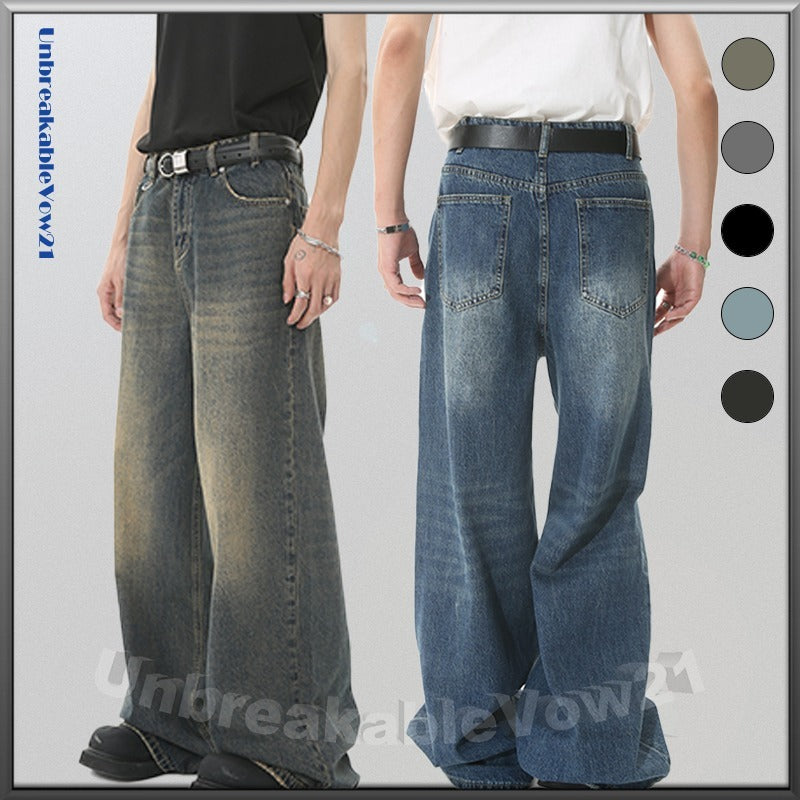 【関送込み】vintage washed jeans 5色*ユニセックス/N240090