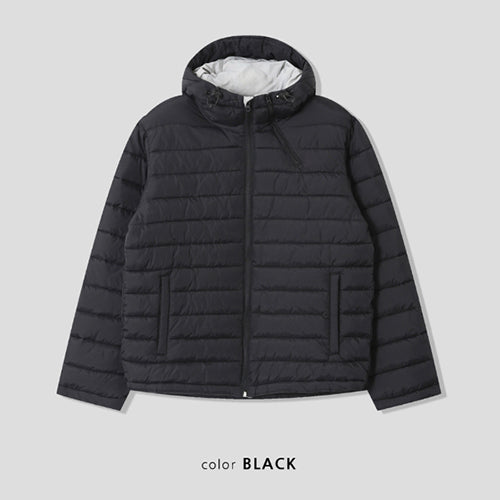 ★韓国人気★ESSU★PREMIUM DIAGONAL ZIPPER HOODED PADDING