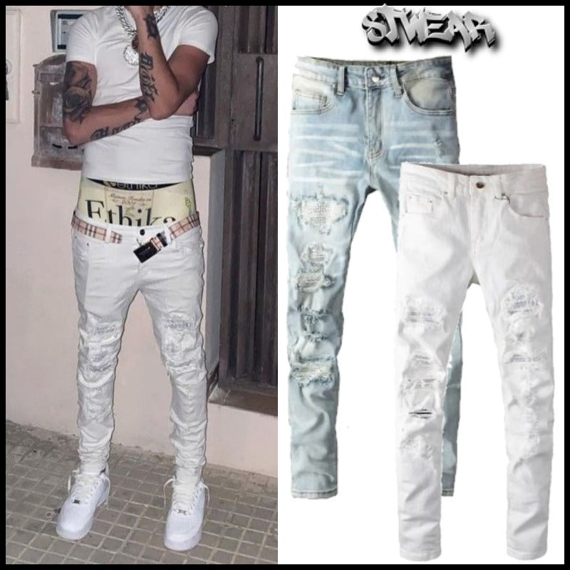 ☆関税/送料込み☆【stwear】SKYERダメージジーンズ