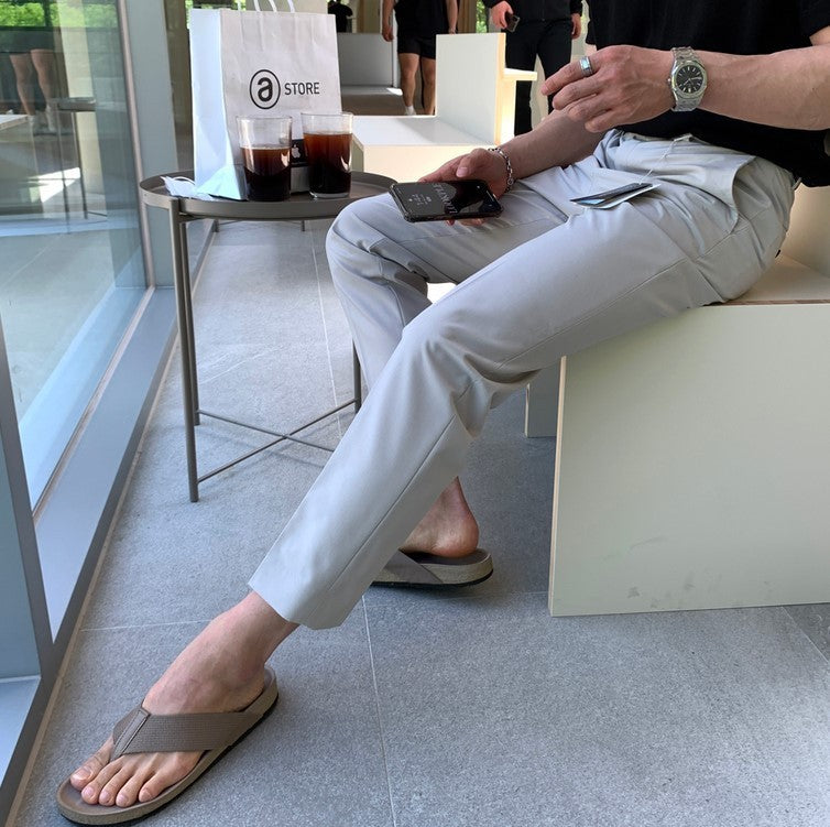 【LOOKPLE】クール マックス センターライン スラックス