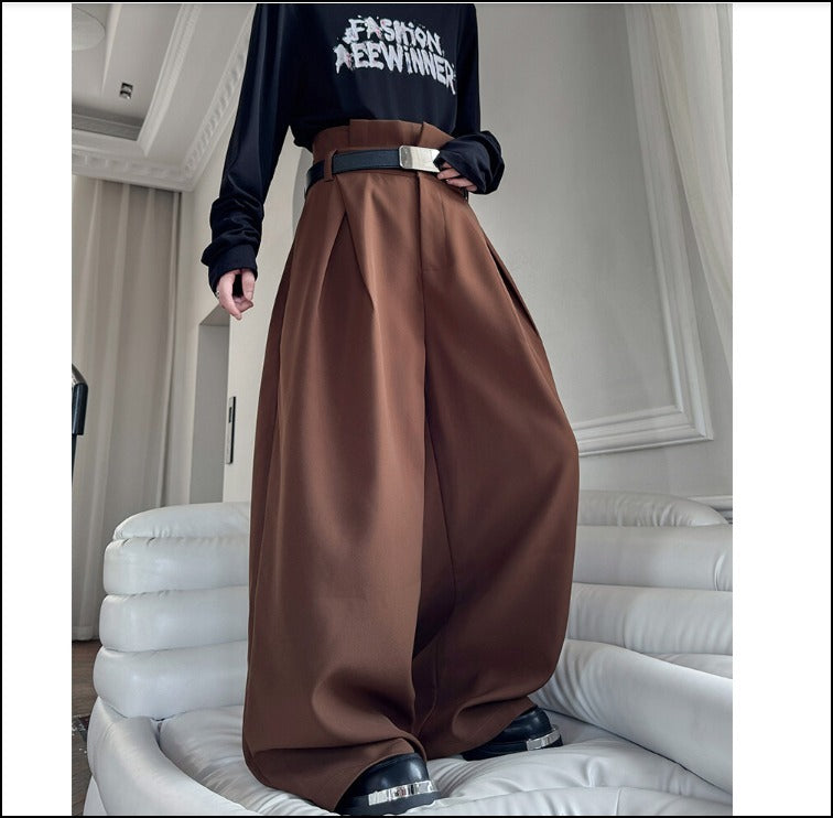 美脚 ワイドパンツ ハイウエスト シルエット映え カジュアル