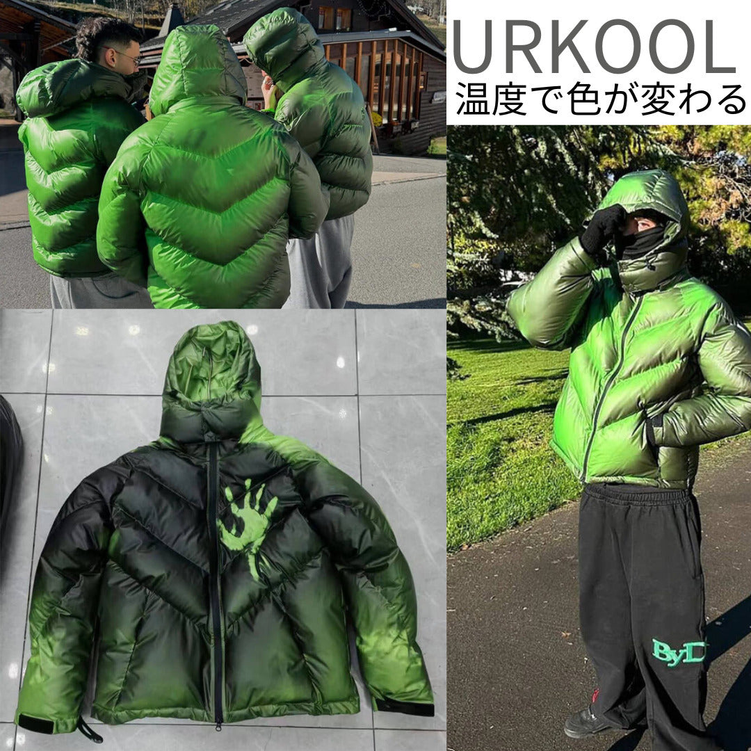 URKOOL ストリート　 パファー ジャケット温度で色が変わる