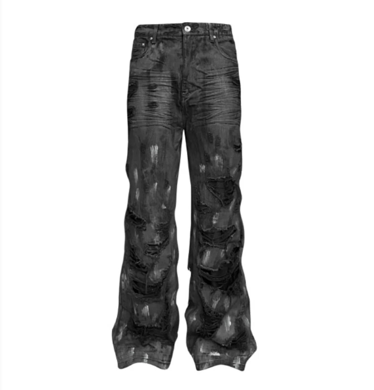 国内で当店のみ GOJOYJINNI - Hand-Distressed Wide-Leg Jeans