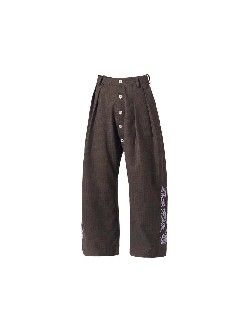 国内未入荷 EMOBROTHER - 25AW Check-jacquard Wide Leg Trouser
