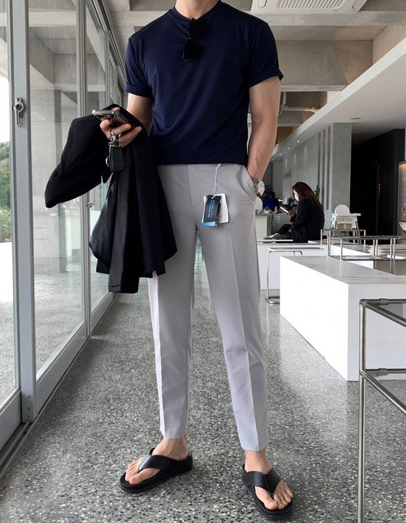 【LOOKPLE】クール マックス センターライン スラックス