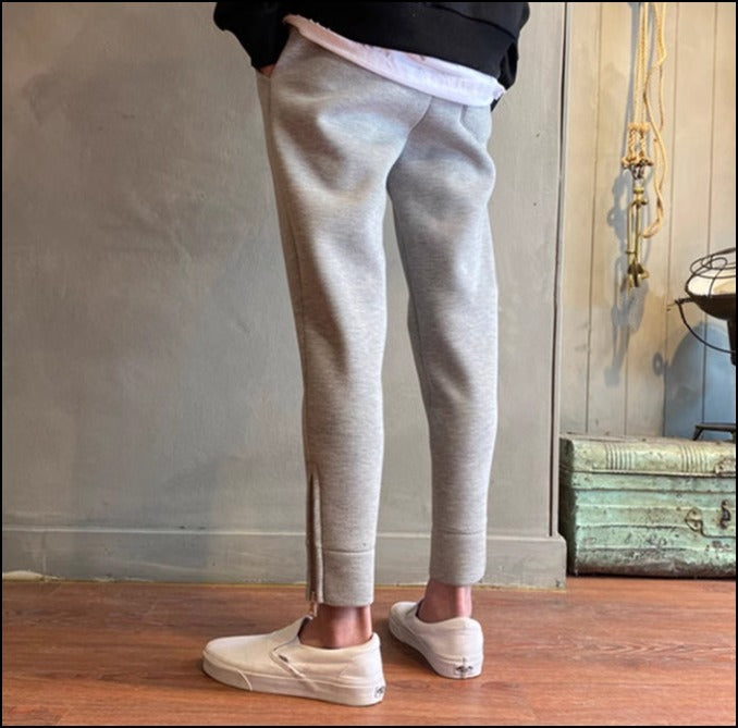 お洒落お出かけ スリム アンクル ルーズ スエットパンツ 綺麗め