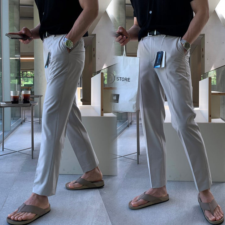 【LOOKPLE】クール マックス センターライン スラックス