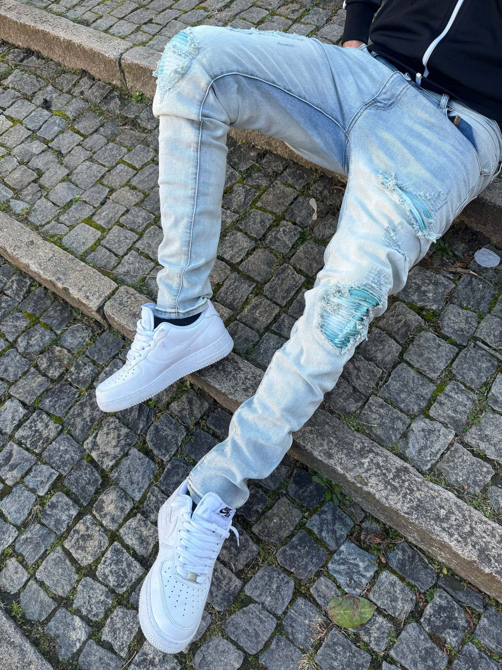 ☆関税/送料込み☆【stwear】UKドリル ダメージデニム