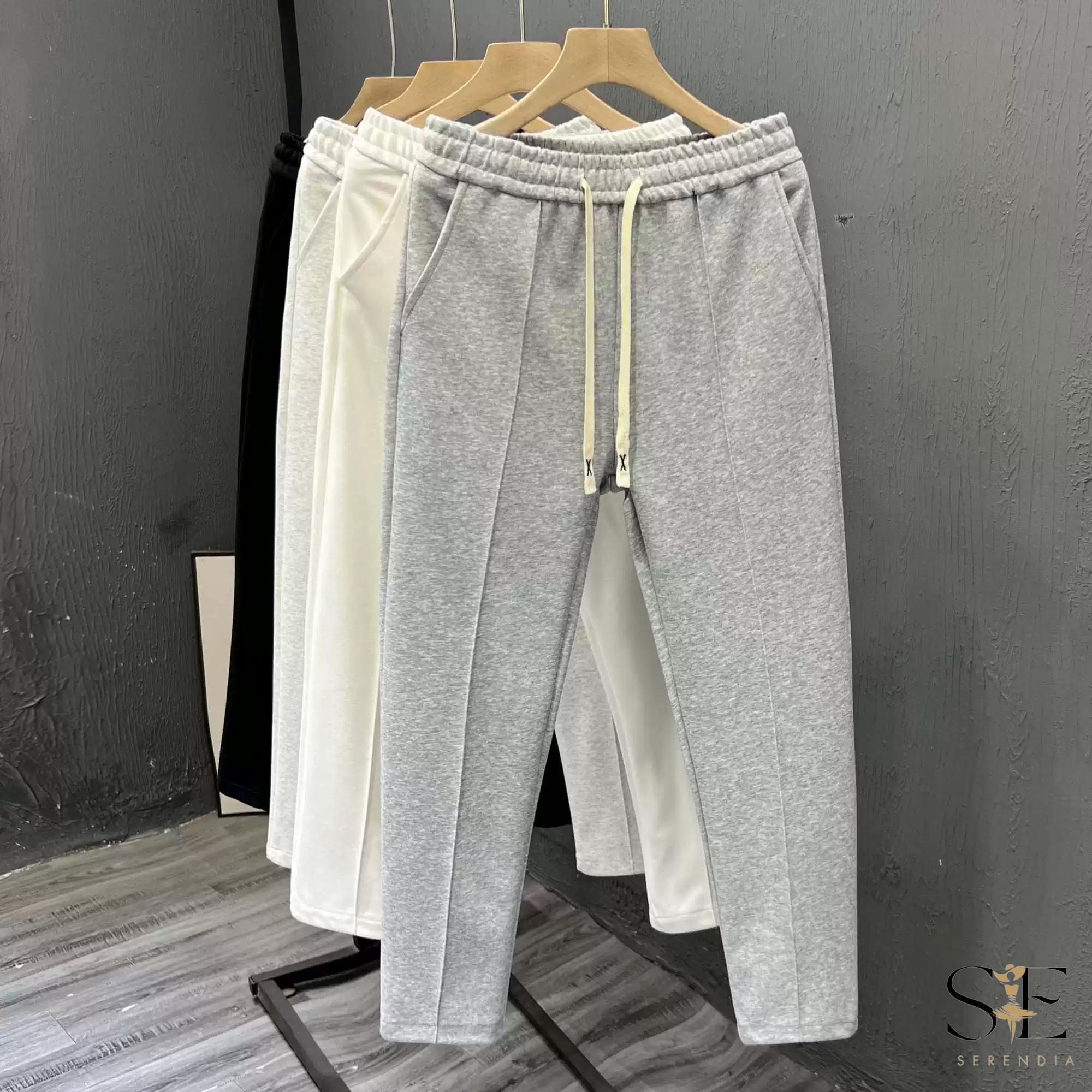 スエットパンツ センタープレス お洒落 スリム ストリート 韓国