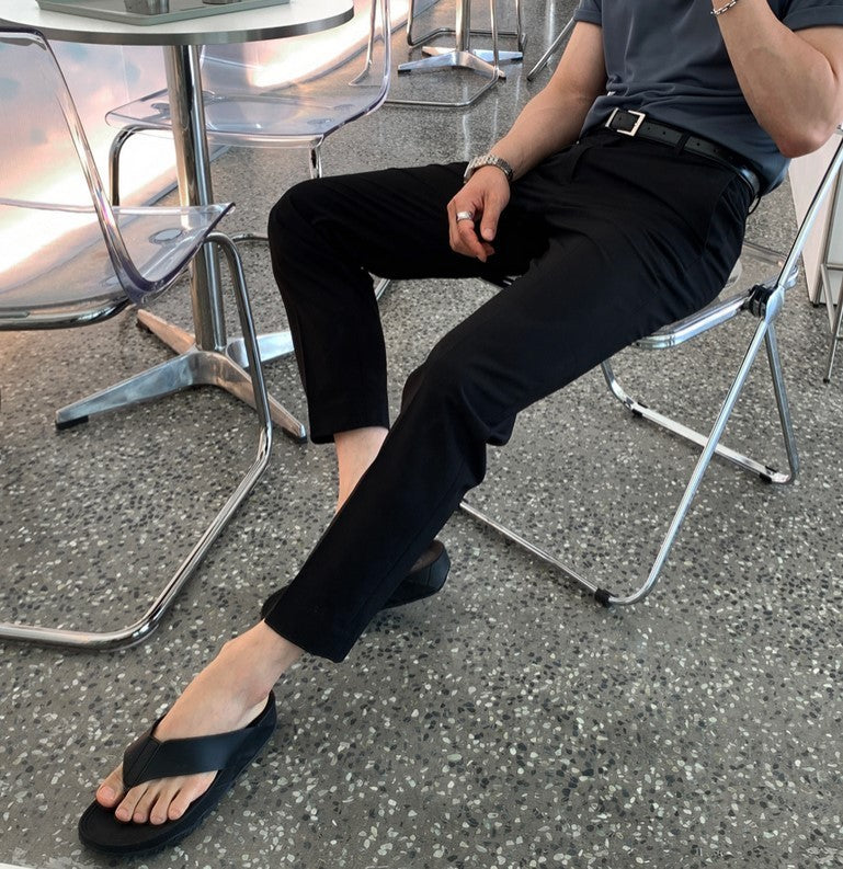 【LOOKPLE】クール マックス センターライン スラックス