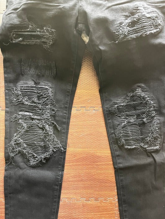 URKOOL　ストリート ダメージ ジーン スキニー