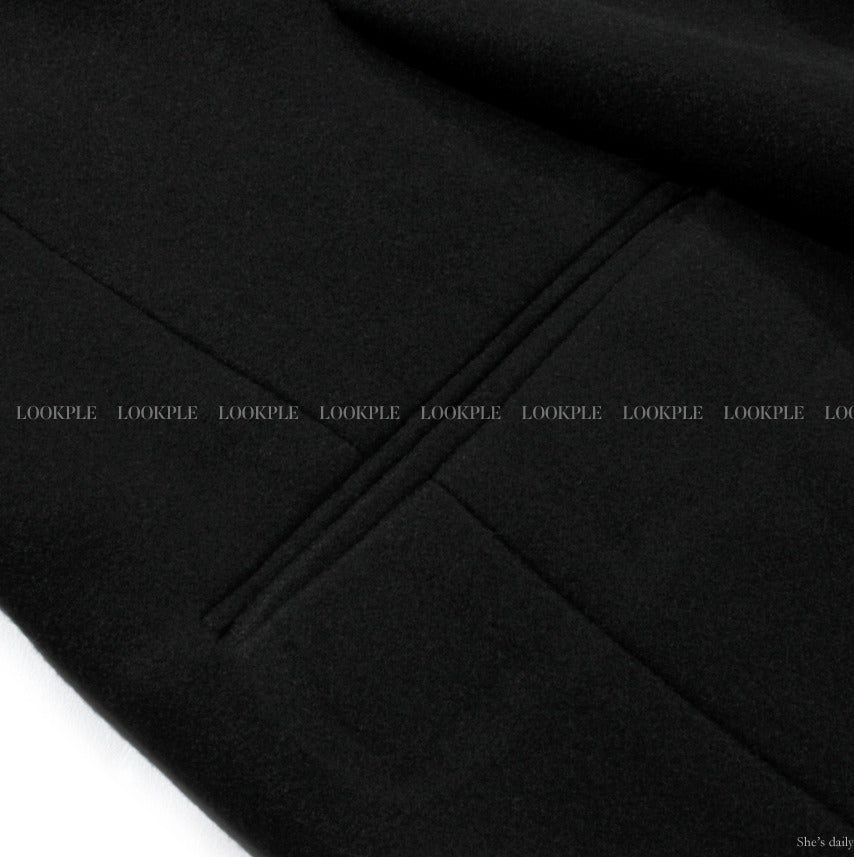 【LOOKPLE】Dart Maxi Overfit Wool Coat ★