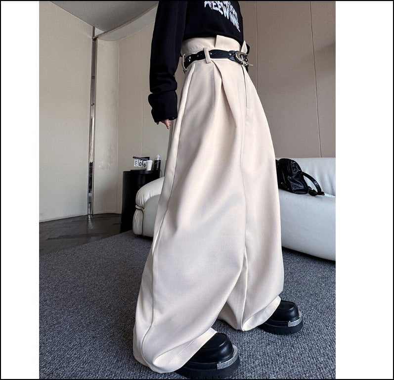 美脚 ワイドパンツ ハイウエスト シルエット映え カジュアル