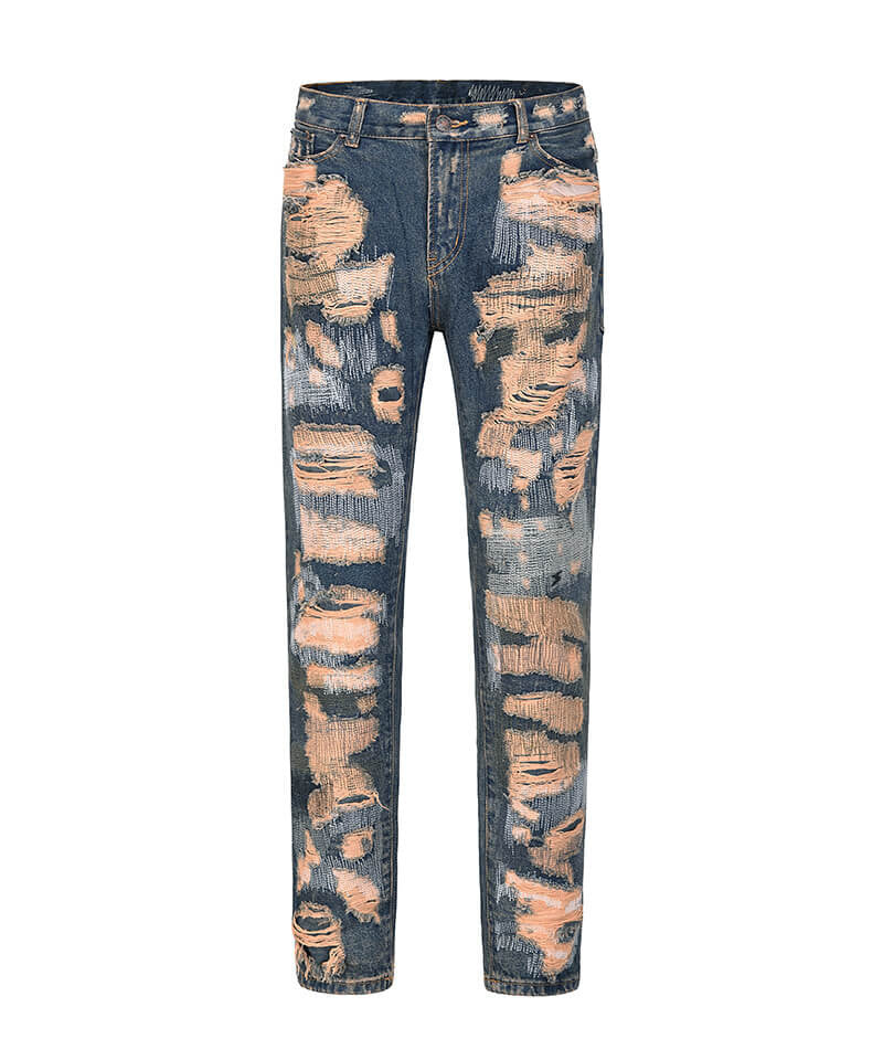 国内発送/関税込☆URKOOL☆ダメージ スリム デニム パンツ☆