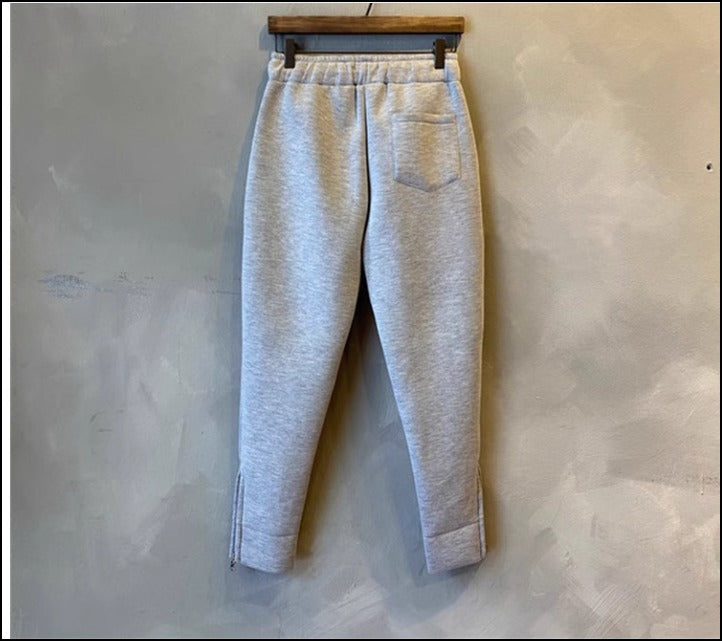 お洒落お出かけ スリム アンクル ルーズ スエットパンツ 綺麗め