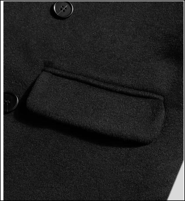 メンズ お洒落 綺麗め ウールタッチ ロングコート シンプル