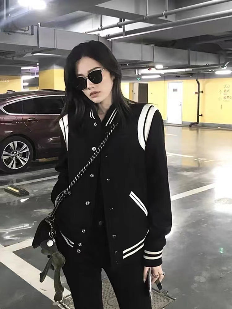 ライン スタジャン ユニセックス ストリートカジュアル S-3XL