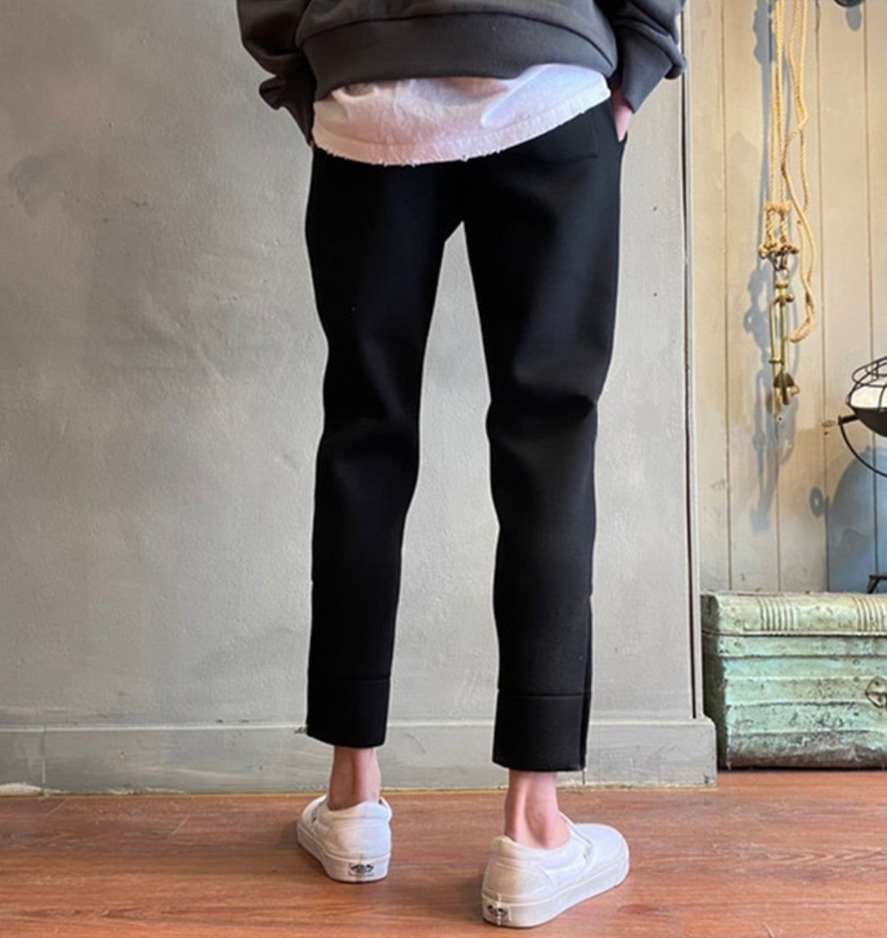 スリム テーパード スウェットパンツ 2色 韓国 パンツ nra047