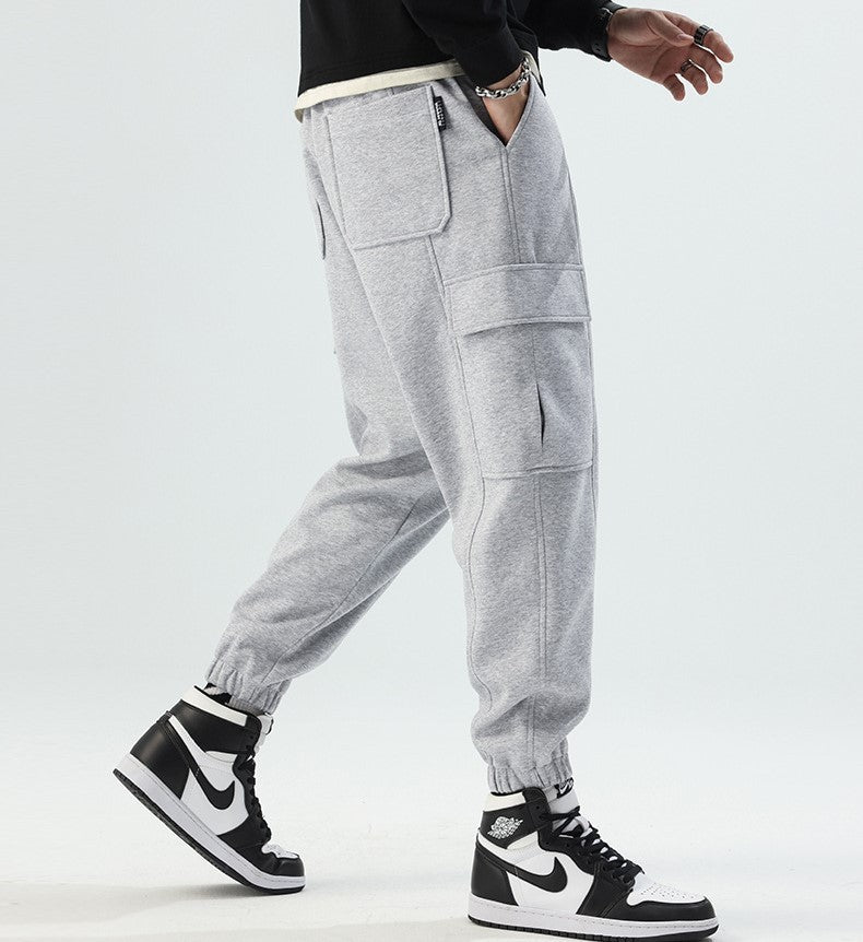 スウェット カーゴ パンツ 3色 マルチポケット ジョガーパンツ