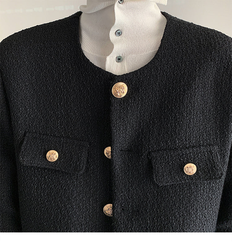 ツイード ジャケット ラグジュアリー ノーカラー パーティ 2167