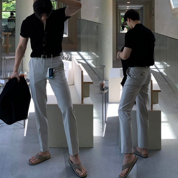 【LOOKPLE】クール マックス センターライン スラックス