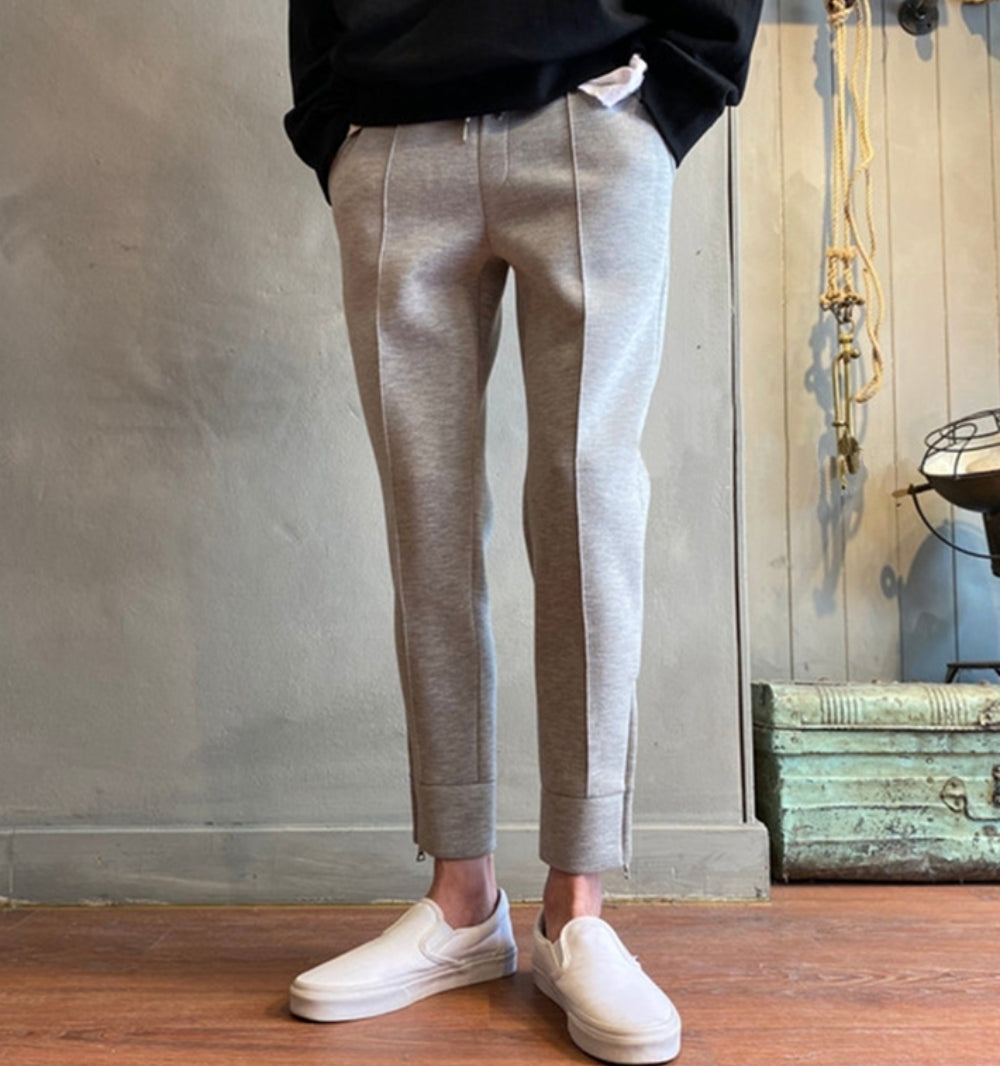 スリム テーパード スウェットパンツ 2色 韓国 パンツ nra047