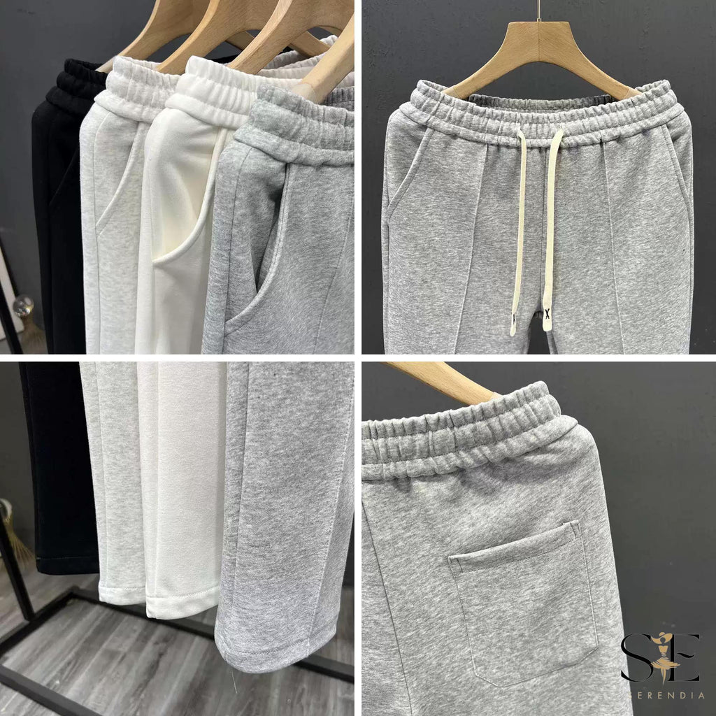 スエットパンツ センタープレス お洒落 スリム ストリート 韓国