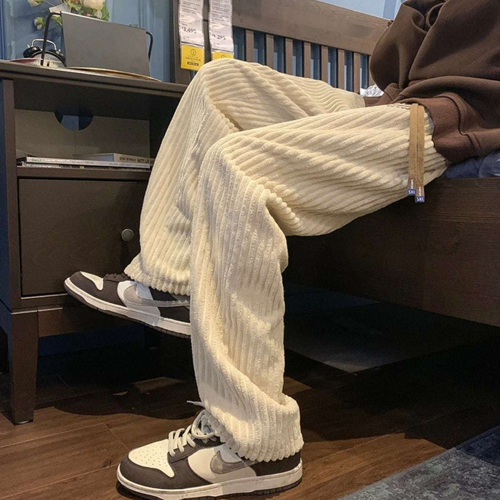 ボリュームパンツ コーデュロイ パンツ 2色 ゆったり 韓国 n2708