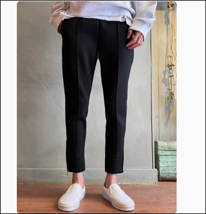 お洒落お出かけ スリム アンクル ルーズ スエットパンツ 綺麗め