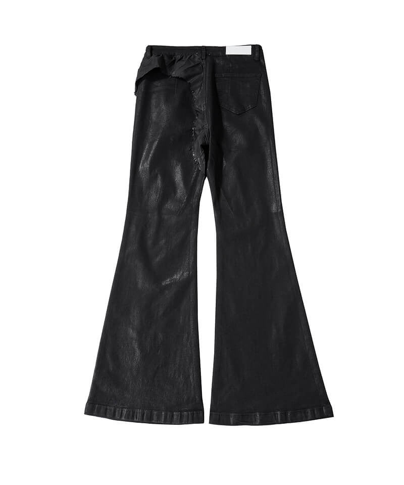 URKOOL　ストリート　ワックス  ジーンズ  フレア　デニム