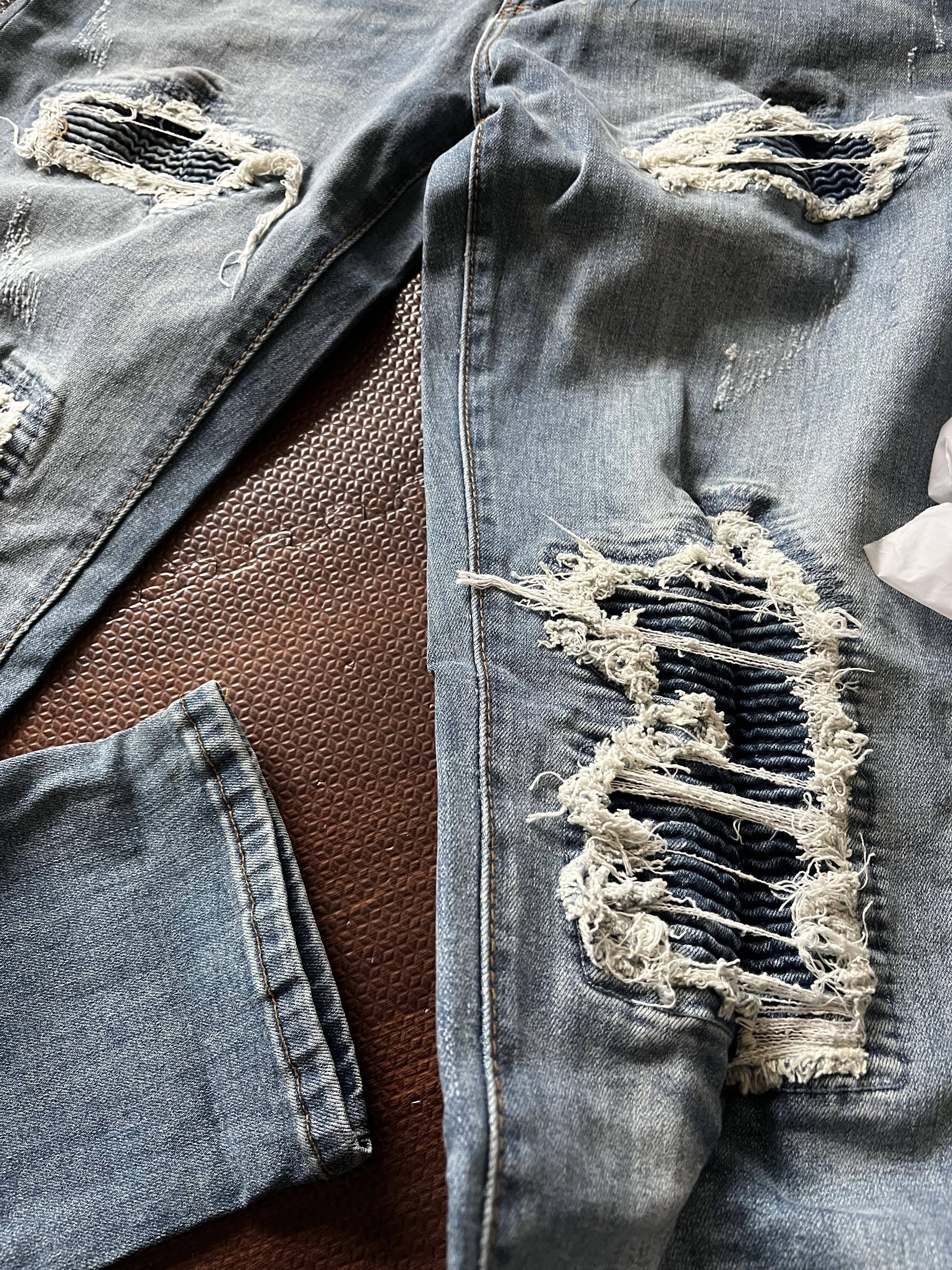 URKOOL　ストリート ダメージ ジーン スキニー